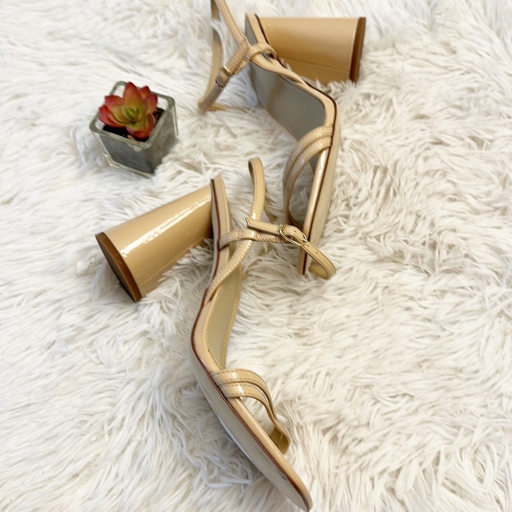 NEW Sam Edelman Kit Nude Patent Leather Slingback Heels women size 9, 9.5 - Picture 4 of 6